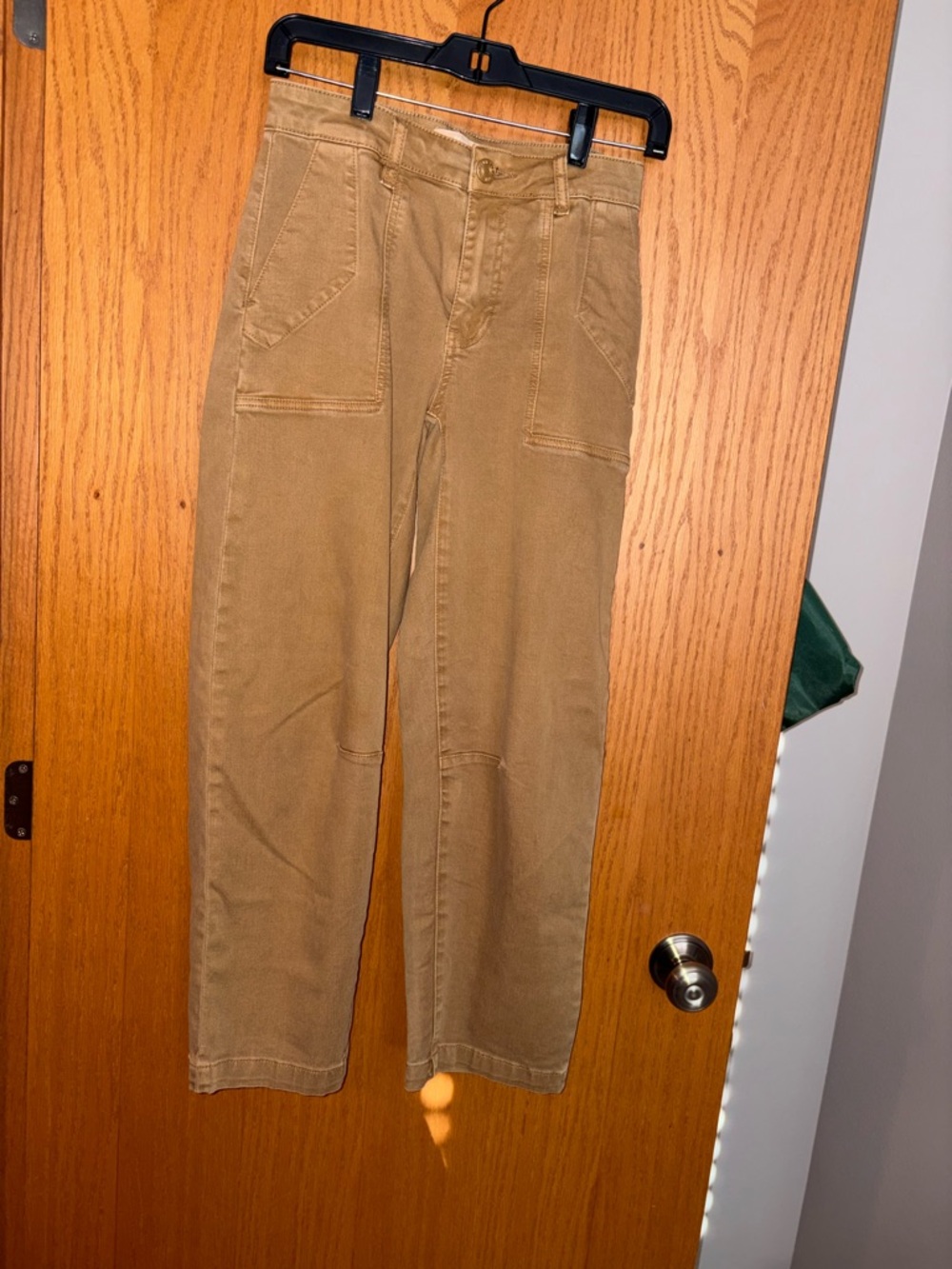 Kut From The Kloth Ashton Barrel Jeans Tan Utility High Rise Size 0